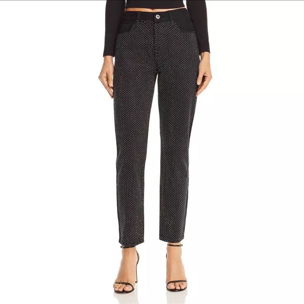 Pistola Nico Women's Embellished High-Rise Straight Leg Jeans